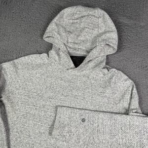 Lululemon At Ease Hoodie Mens Medium Heathered Melody Light Gray Pullover Knit